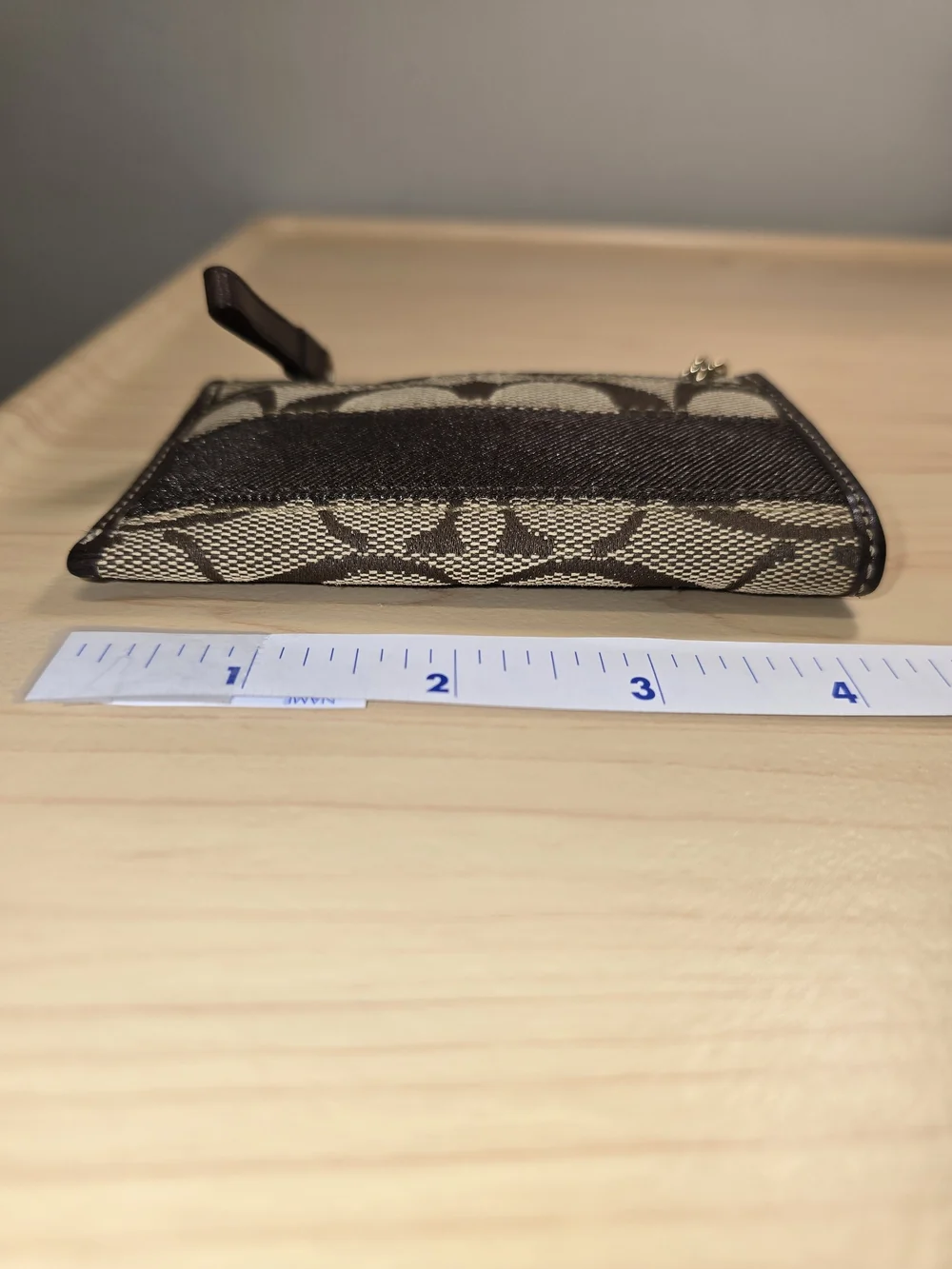 COACH Card Holder Wallet Keyring Legacy Lining